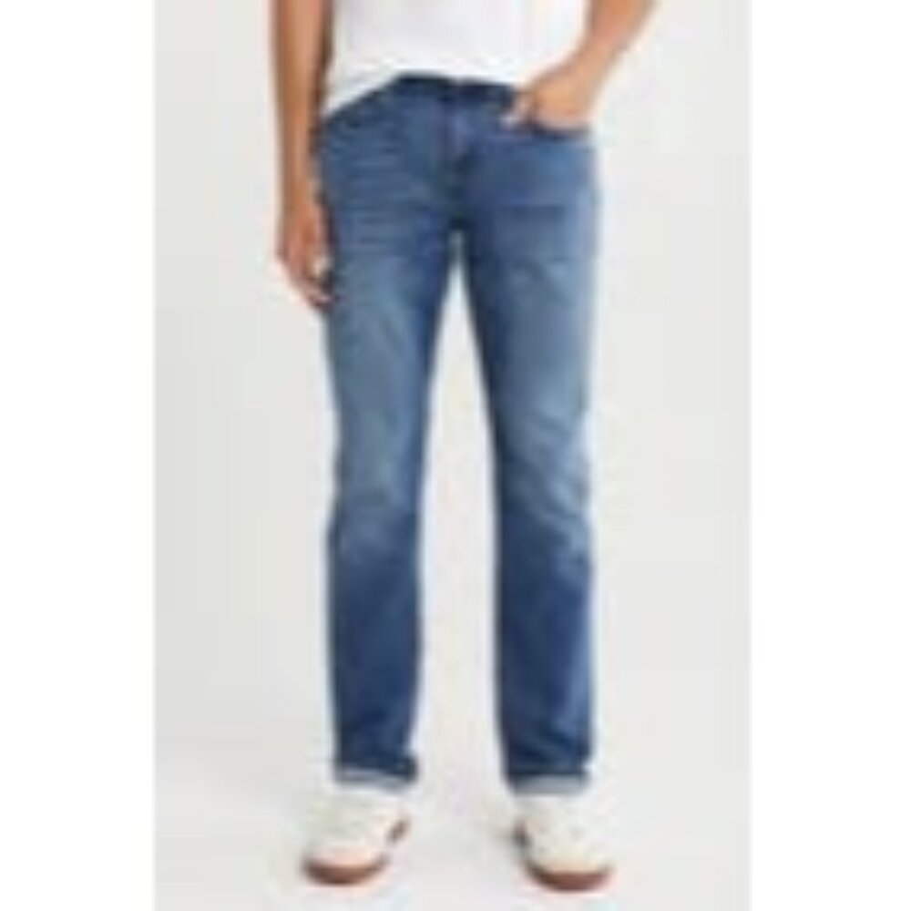 7 FOR ALL MANKIND Jeans Mens 38 Carsen Straight Leg Blue Pasadena Wash Denim